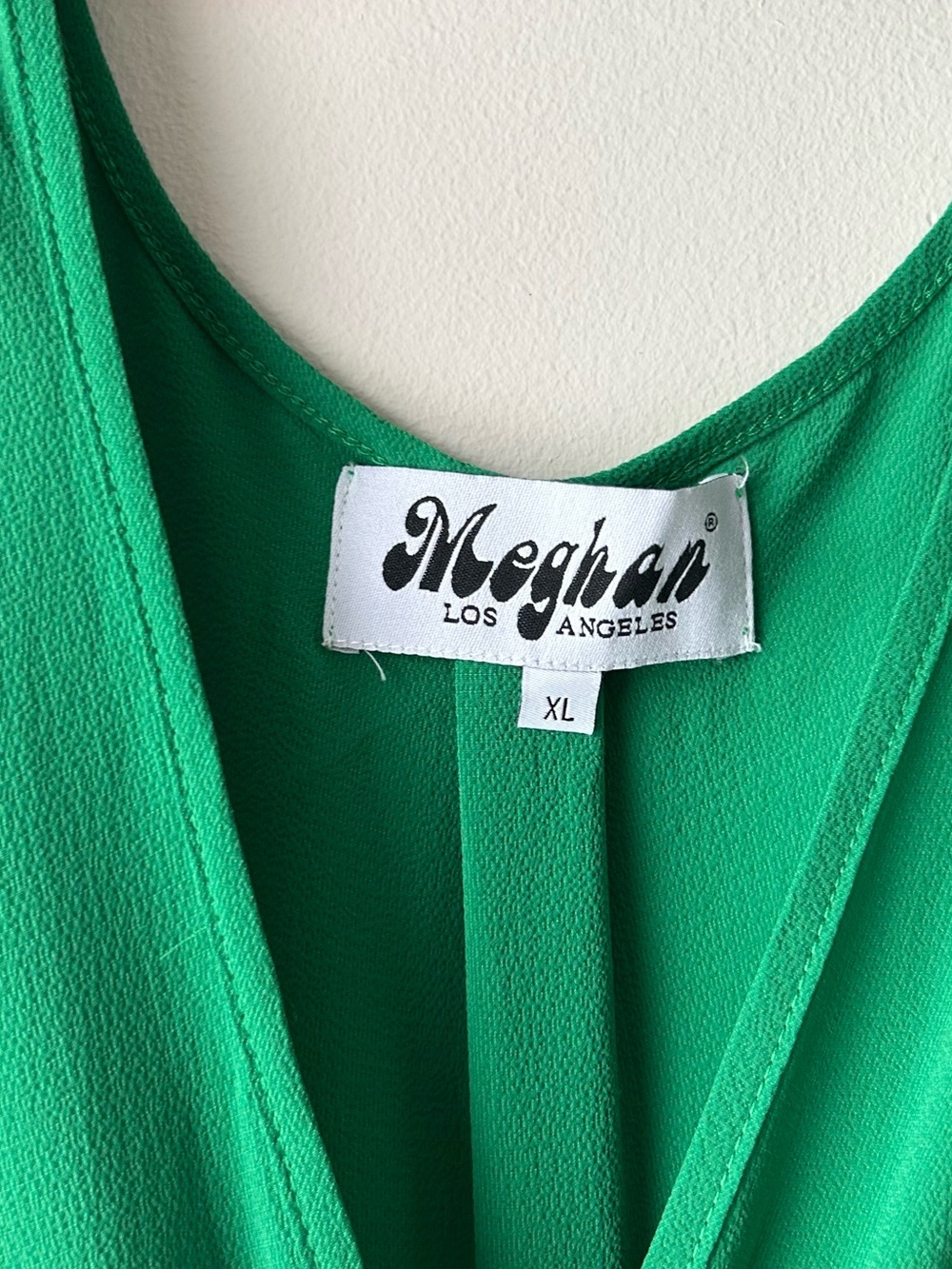 Meghan Los Angeles Lilypad Surplice Maxi Dress Long Sleeves Kelly Green XL - Picture 7 of 13